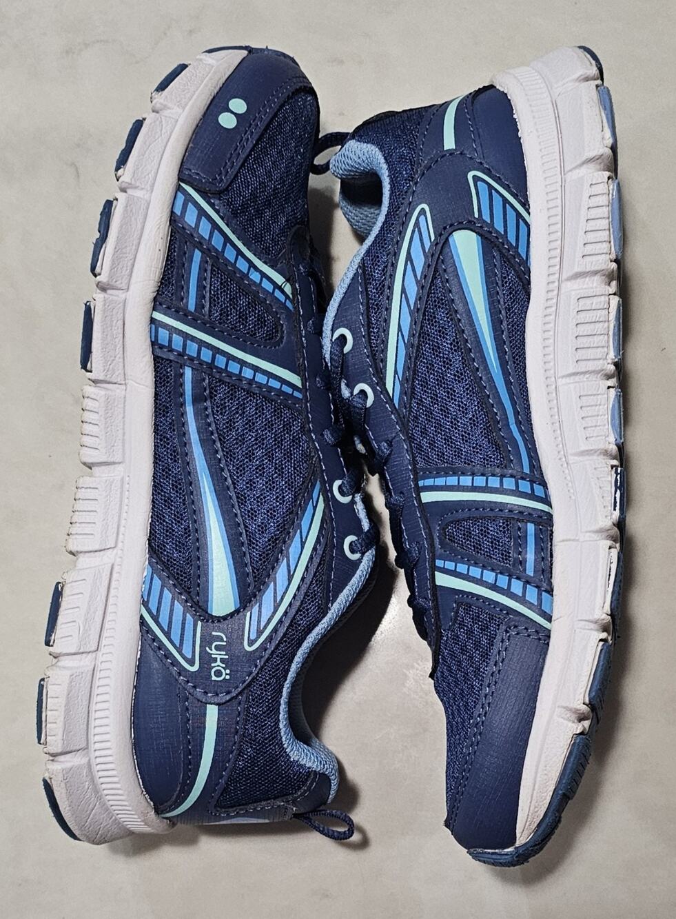 Ryka Coastline Women's Running Shoes Size 8 Navy Blue Mesh Lace Up Sneakers